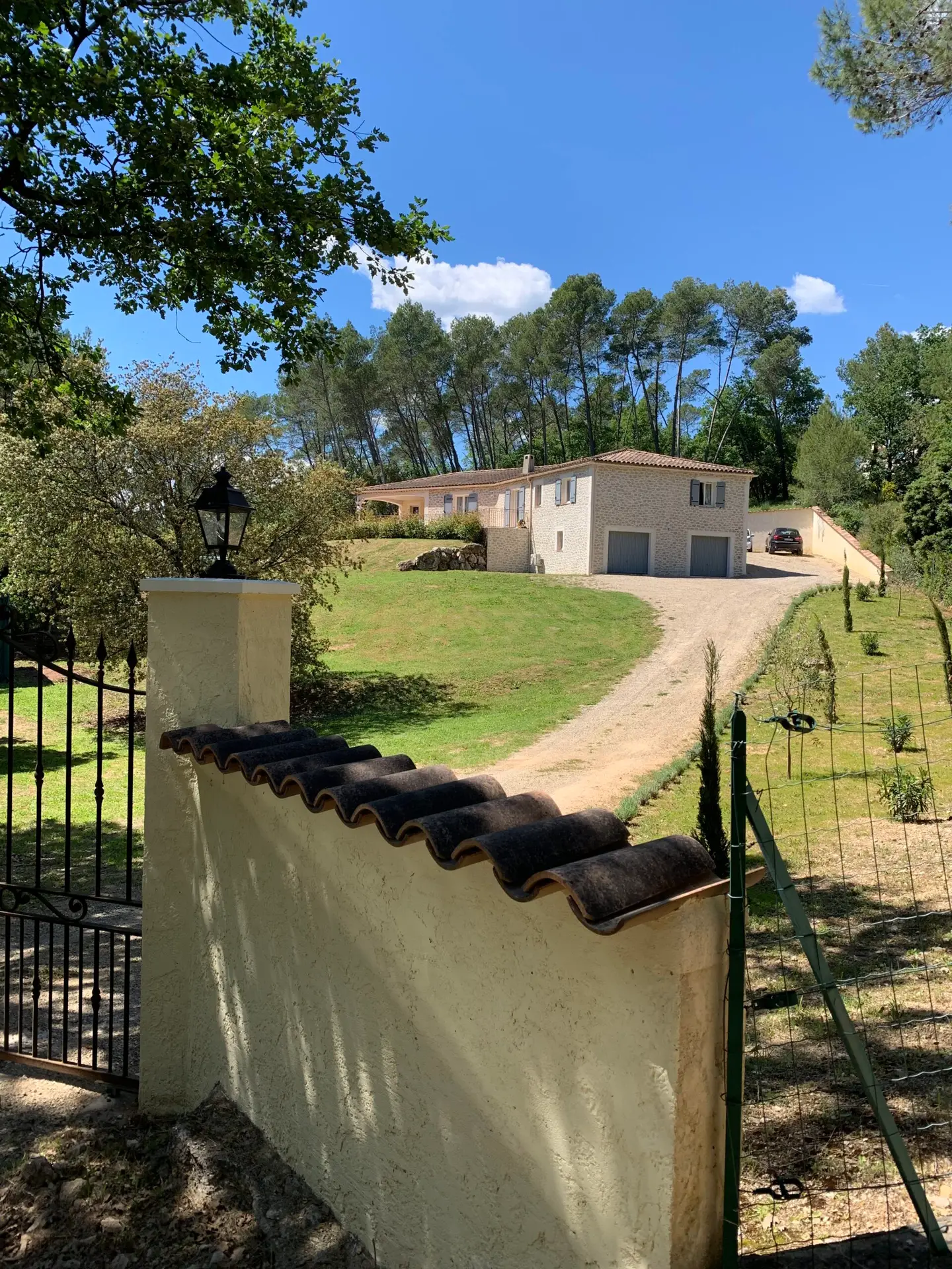 Le jardin boisé de la propriété